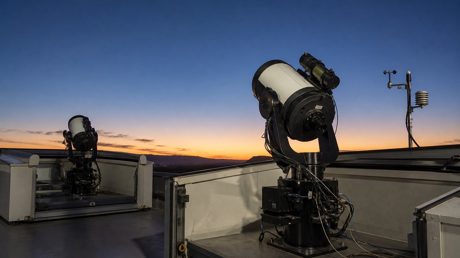 Two robotic optical telescopes at a representative future-provider GEO tracking station