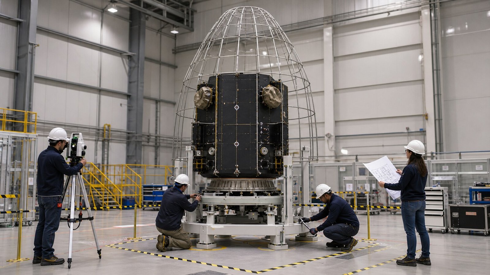 Representative spacecraft mass model during a generic fairing-envelope compatibility review